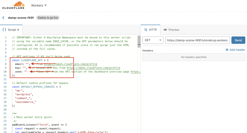 cloudflare create worker Script