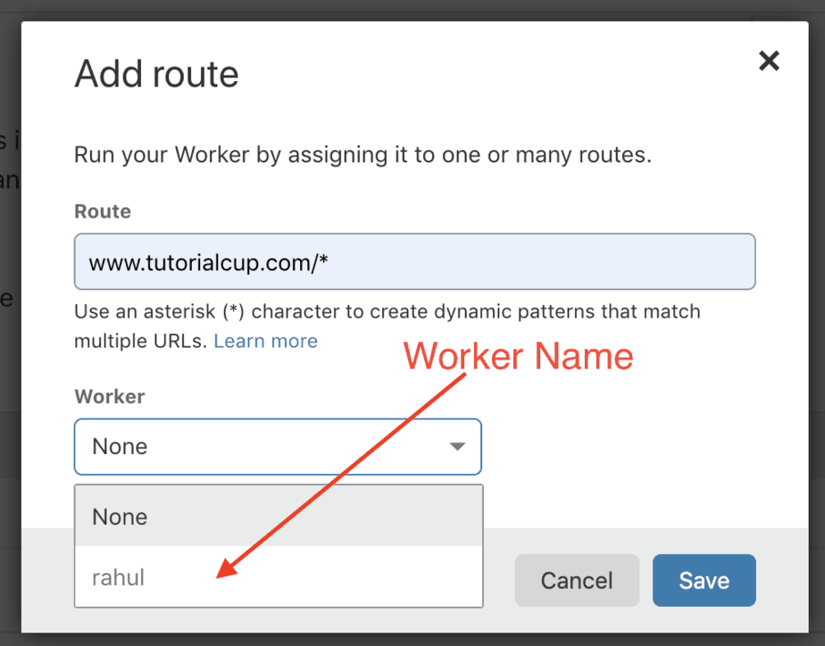 cloudflare worker add route