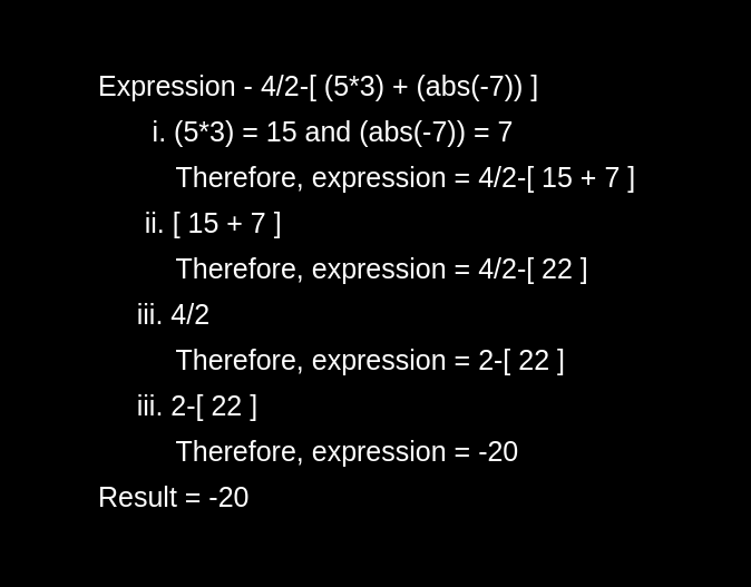 Arithmetic Expression Evalution